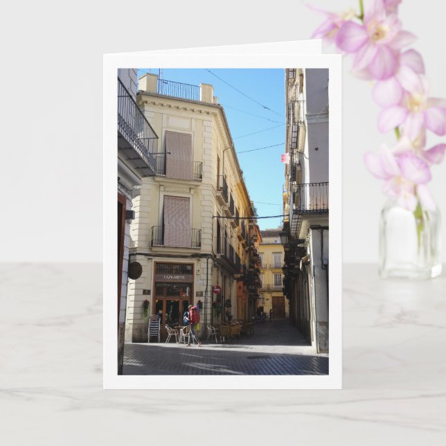 Carte Rue classique valencienne, Espagne (Orchidée)