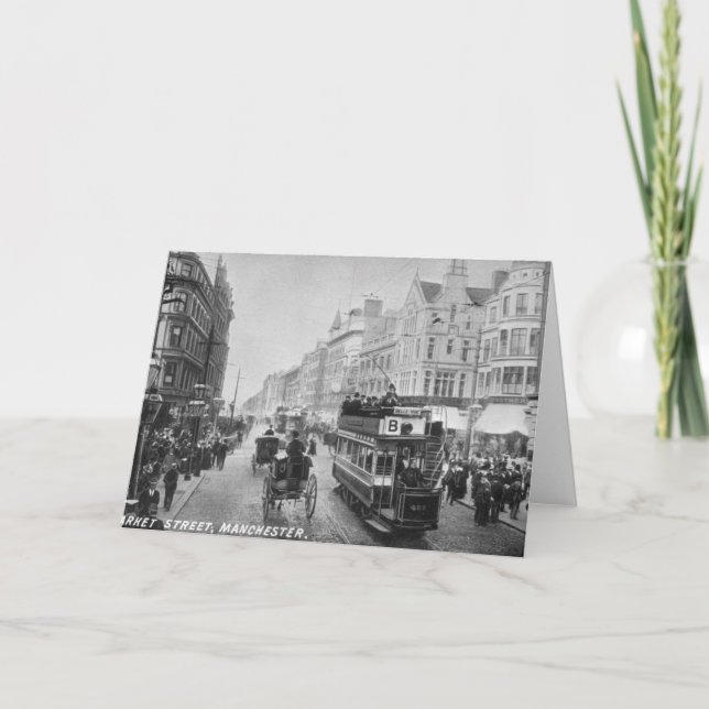 Carte Rue du marché, Manchester, c.1910 (Devant)