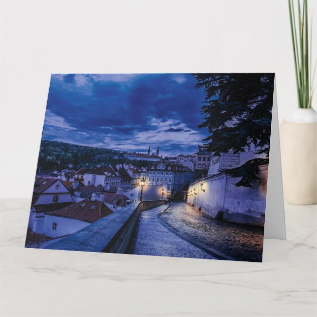 Carte Rue du soir à Prague (Devant)