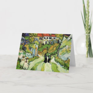 Carte Rue et escaliers du village d'Auvers, Figures