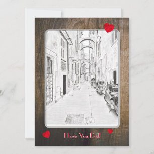 Carte rue étroite italienne - fête des pères