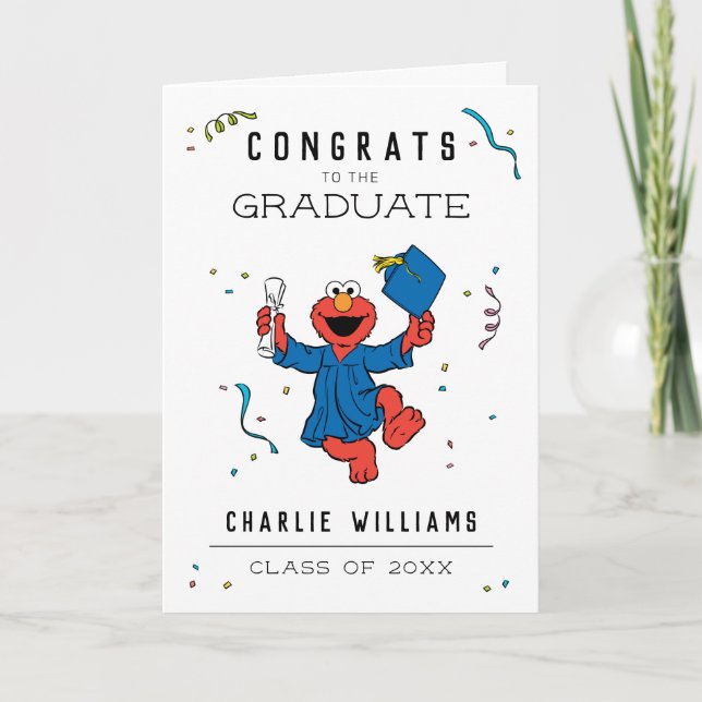 Carte Rue Sésame | Elmo Preschool Graduate (Devant)