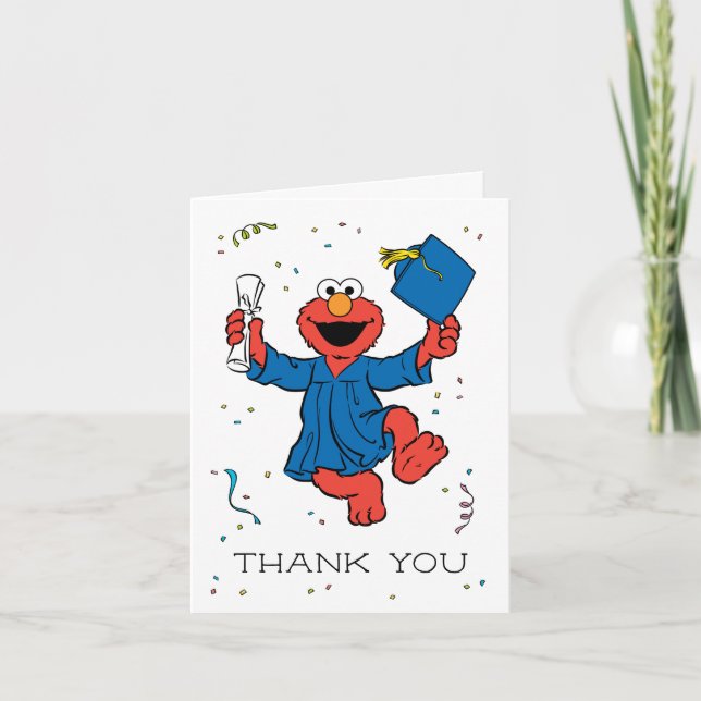 Carte Rue Sésame | Elmo Preschool Graduate Merci (Devant)