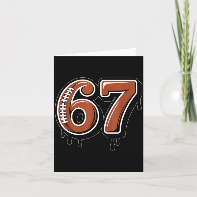 Carte Rugby Drip Number 67 Player Or 67th Birthday Six S (Devant)