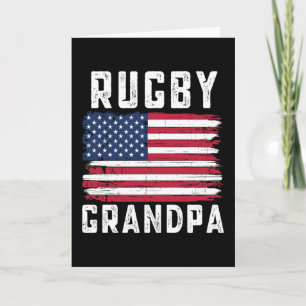 Carte Rugby Papi Drapeau Américain 4 Juillet