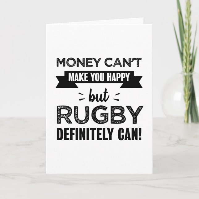 Carte Rugby vous rend heureux Drôle cadeau (Devant)