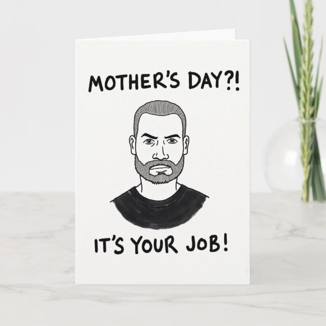 Carte Rugged Man Mothers Day Art Card (Devant)