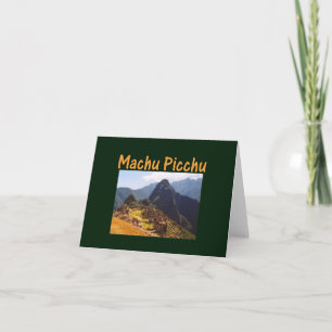 Carte Ruines de Machu Picchu Pérou Sunrise