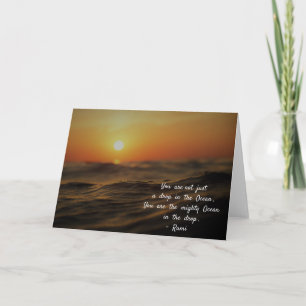 Carte Rumi cite la vie. Vous n'êtes pas qu'une goutte...