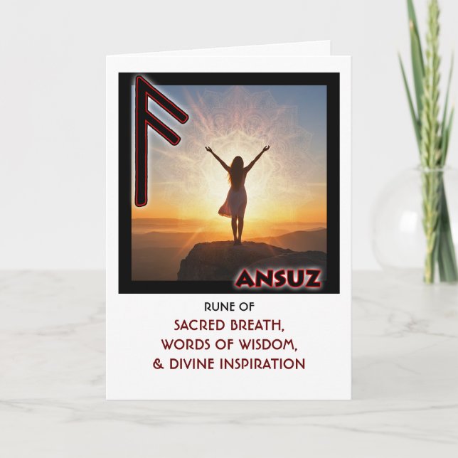 Carte Rune Ansuz - Inspiration Divine (Devant)