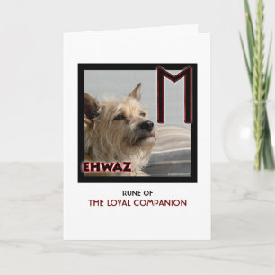 Carte Rune Ehwaz - Compagnon Loyal - Chien Fidèle