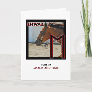 Carte Rune Ehwaz - Fidélité et confiance - Cheval
