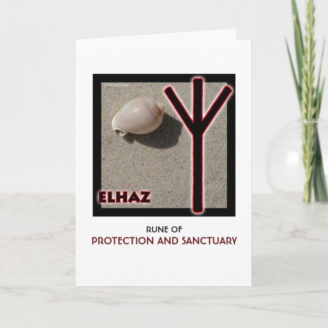 Carte Rune Elhaz - Protection & Sanctuaire - Shell (Devant)