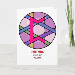 Carte Rune Perthro - Karma - Art Nouveau