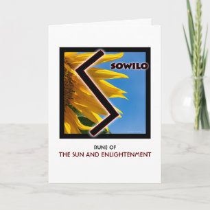 Carte Rune Sowilo - Soleil & Lumières - Tournesol