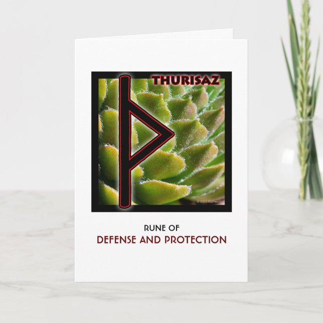 Carte Rune Thurisaz - Défense & Protection (Devant)