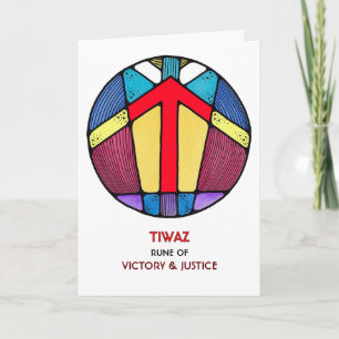 Carte Rune Tiwaz - Victoire & Justice - Art Nouveau