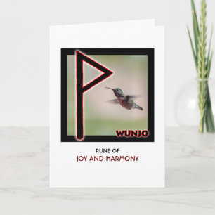 Carte Rune Wunjo - Joie et harmonie - Colibri