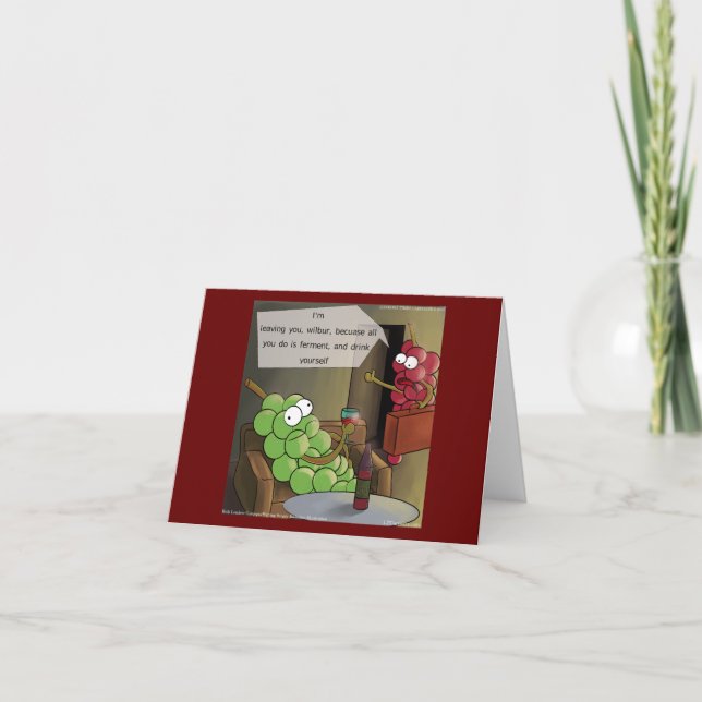 Carte Rupture de raisin Bande dessinée drôle de nourritu (Devant)