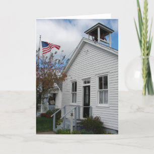 Carte Rural One Room School et American Flag