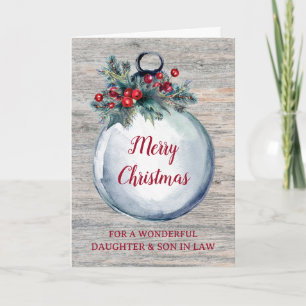 Carte Russe Bois Fille & Fils en Droit Joyeux Noël