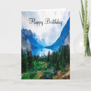 Carte Rustic Country Mountains Pittoresque Nature Annive