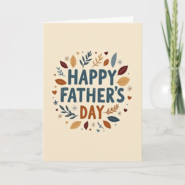 Carte Rustic Floral Fathers Day Card (Devant)