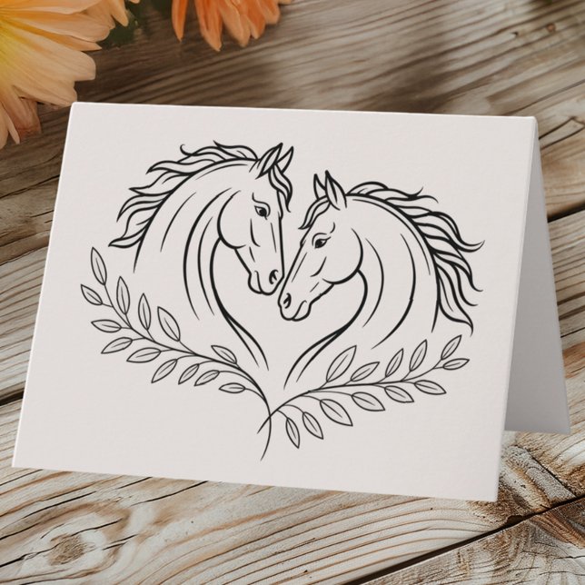 Carte Rustic Horse Pays Western Mariage Love (Créateur téléchargé)