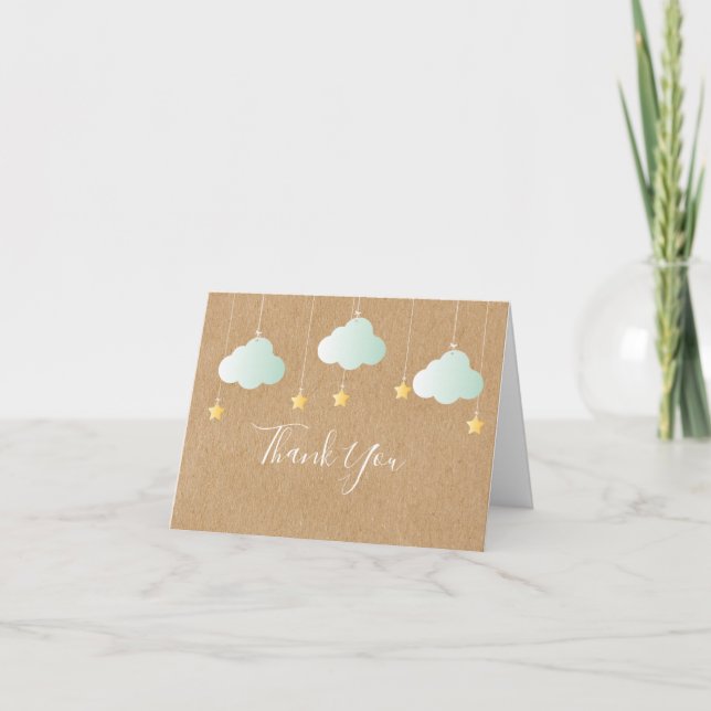 Carte Rustic Kraft Twinkle Twinkle Merci (Devant)