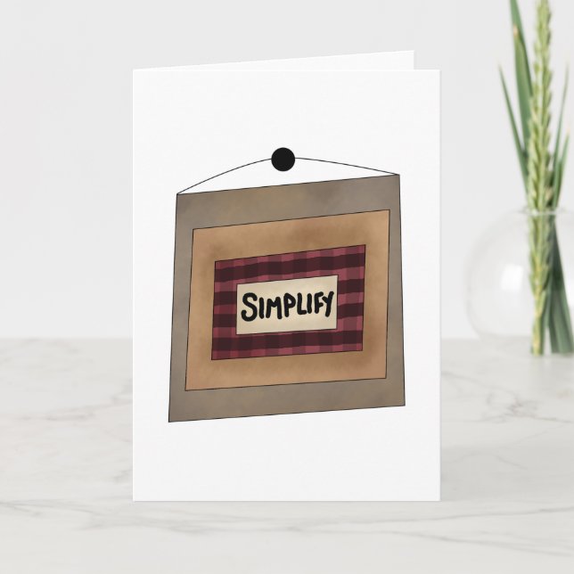 Carte Rustic Minimalist Simplify Word Art Sign (Devant)