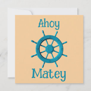 Carte Rustic Patiné Bateau volant de roue photo