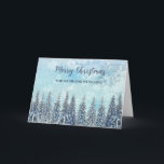 Carte Rustic Snowy Forest Friend Joyeux Noël<br><div class="desc">Joyeux Noël pour carte d'ami avec une forêt d'aquarelle rustique et enneigée.</div>