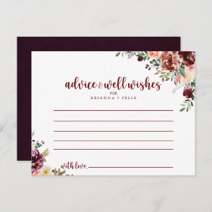 Carte Rustic Summer Floral Mariage
