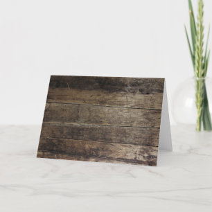 Carte Rustic Wood Greeting Card