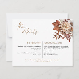 Carte Rustique Bohême Terracotta Floral Détails