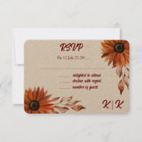 Carte Rustique&Cosy Mariage d'automne