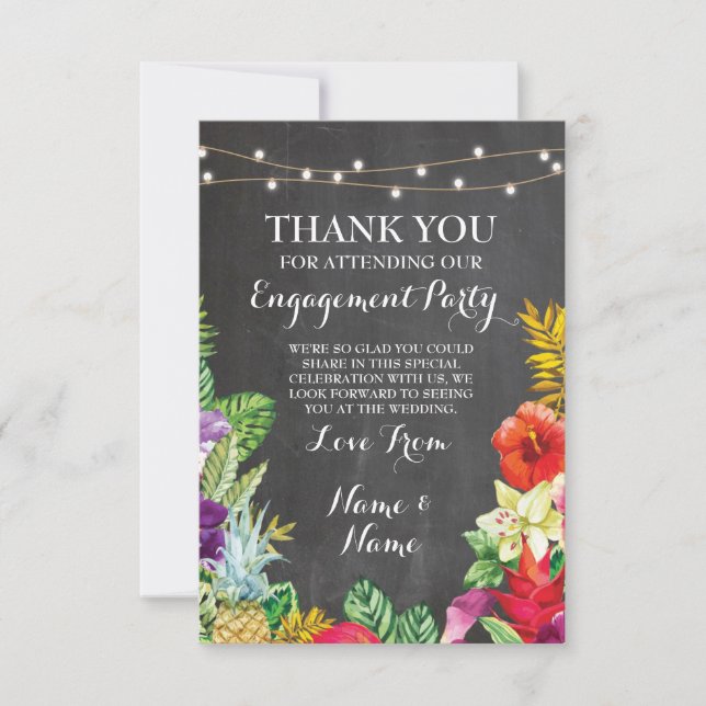 Carte rustique de Tiki de tableau de Merci Aloha (Devant)