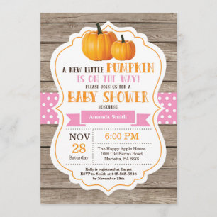 Carte rustique d'invitation de baby shower de