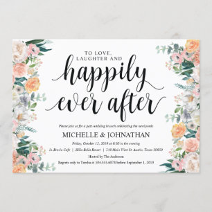 Carte rustique d'invitation de brunch de mariage