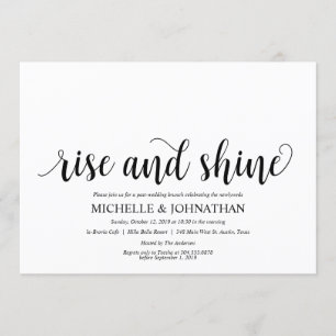 Carte rustique d'invitation de brunch de mariage