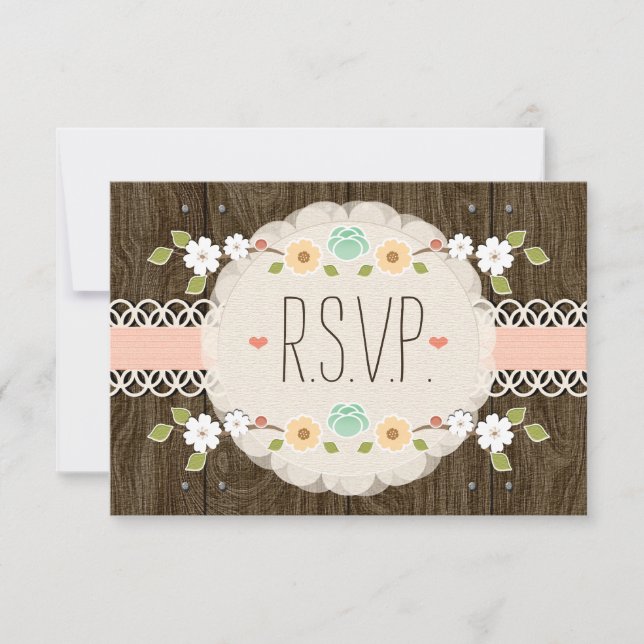 CARTE RUSTIQUE FLORALE BOHO MARIAGE BLANC CARTE RS (Devant)