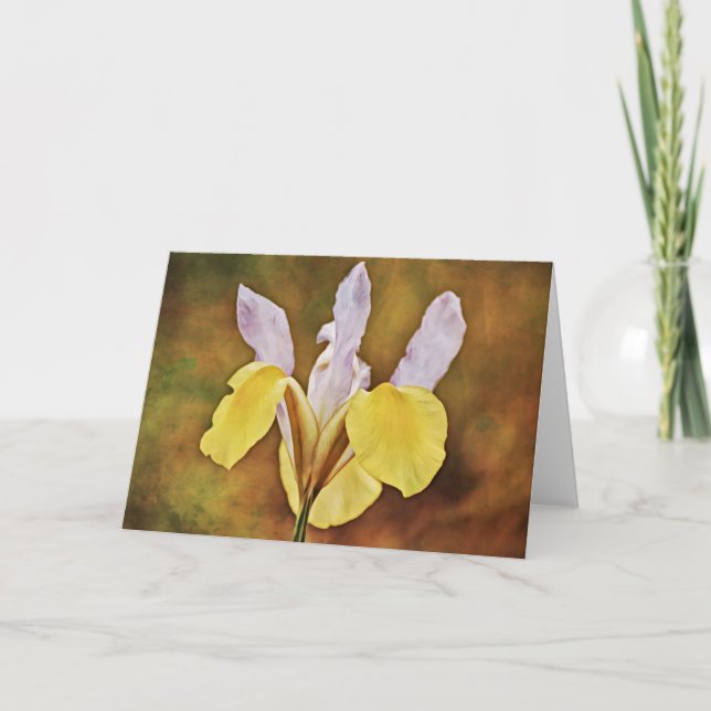 Carte Rustique Hollandaise Iris Flower Art Note (Devant)