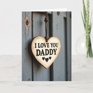 Carte rustique "Je t'aime Papa"