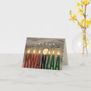 Carte Rustique Kwanzaa pour bougies