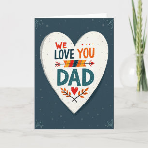 Carte Rustique On T'aime Papa