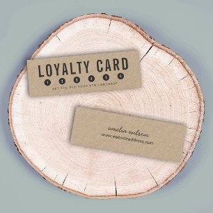 Carte rustique simple de fidélité de Papier