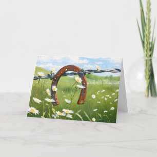 Carte Rusty Horseshoe Pour Anniversaire