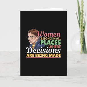 Carte Ruth Bader Ginsburg avocate féministe Juge