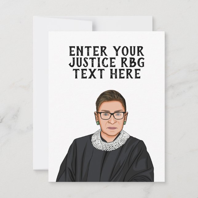 CARTE RUTH BADER GINSBURG PERSONNALISÉE (Devant)