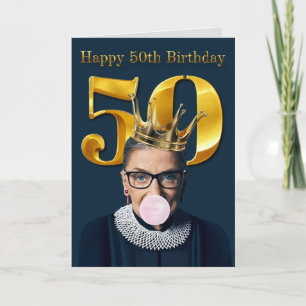 Carte Ruth Ginsburg Couronne Gomme Joyeux 50e Anniversai